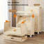 4 Tier Stackable Storage Bins Folding Storage Box With Wheels