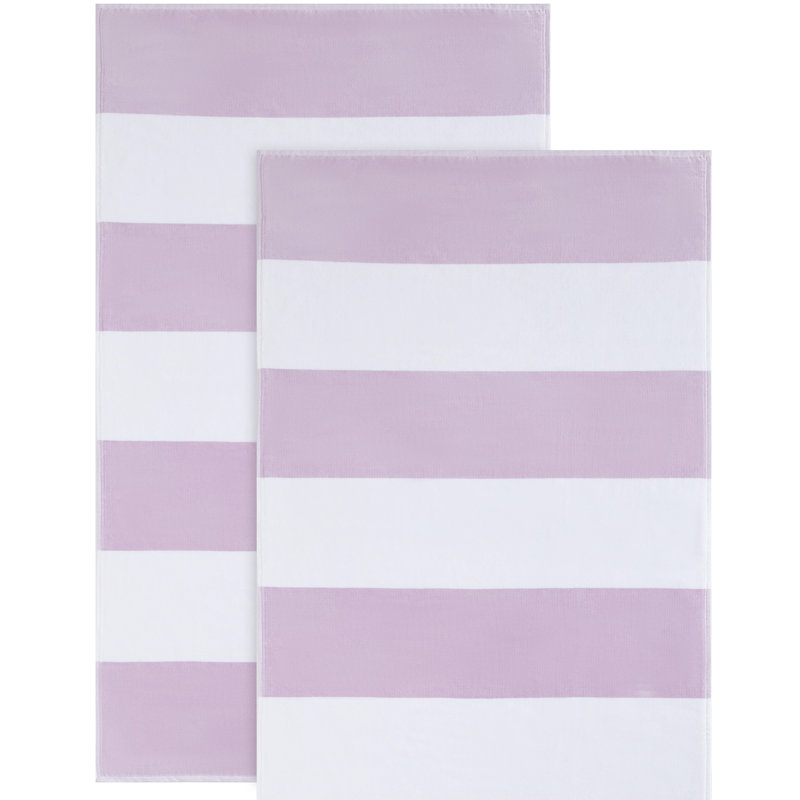 Ensemble de serviettes de plage 2 pièces Calvin Klein, Mauve au bord de la piscine