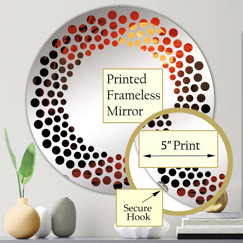 Deric Circle Wall Mirror, 23.6" x 23.6"