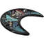 Plat en porcelaine Wicca Dark Forest Toadstool Mushroom Moth Crescent Moon