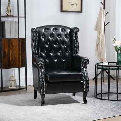 Daliza Faux Leather Wingback Chair