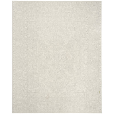 Nourison Grace 5'3" x 7'3" Ivory Light Grey Vintage Indoor Rug