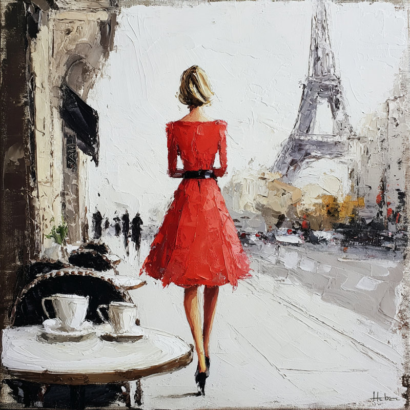 Art mural sur toile Paris Morning Elegance