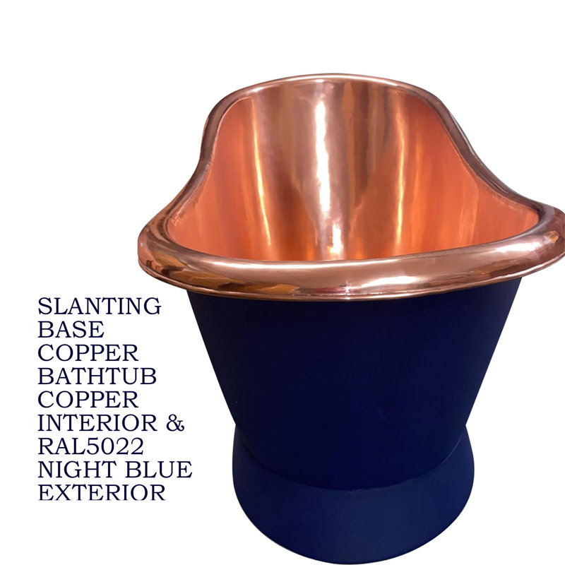 1680mm x 725mm Soaking Copper Bathtub, Copper