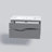Modern Wall-Mounted Bathroom Vanity with Washbasin Wave Gray Matte Collection Non-Toxic Fire-Resistant MDF-40"-No Mirror