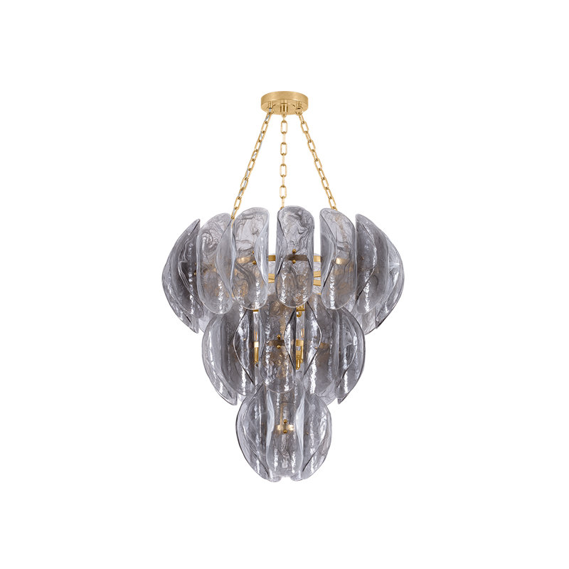 Lustre Anatase en feuille d'or rétro