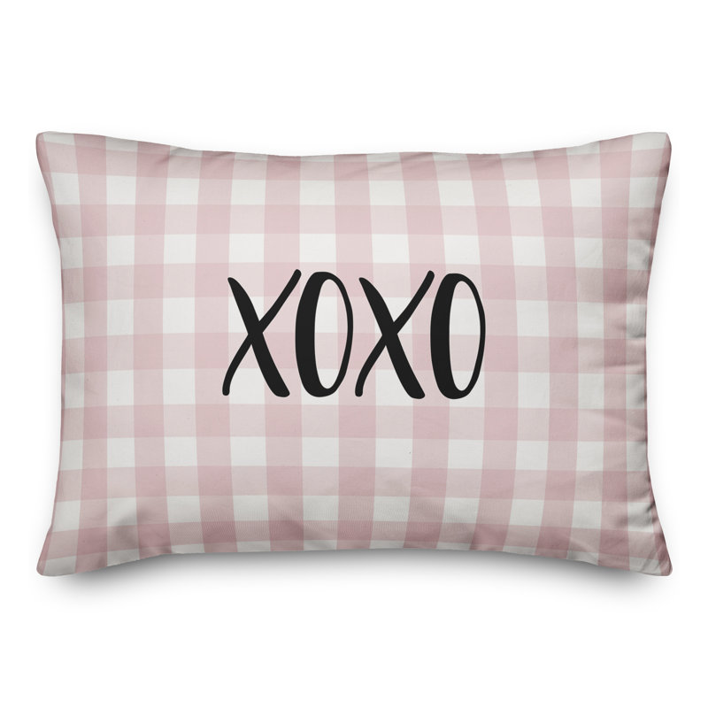  Coussin Xoxo, Noir / Rose