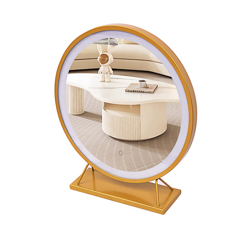 Miroir de plancher rond en métal Omaque