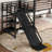 Kids Twin Metal House Bunk Bed with Storage Stairs and Slide-1421931176-1416927063