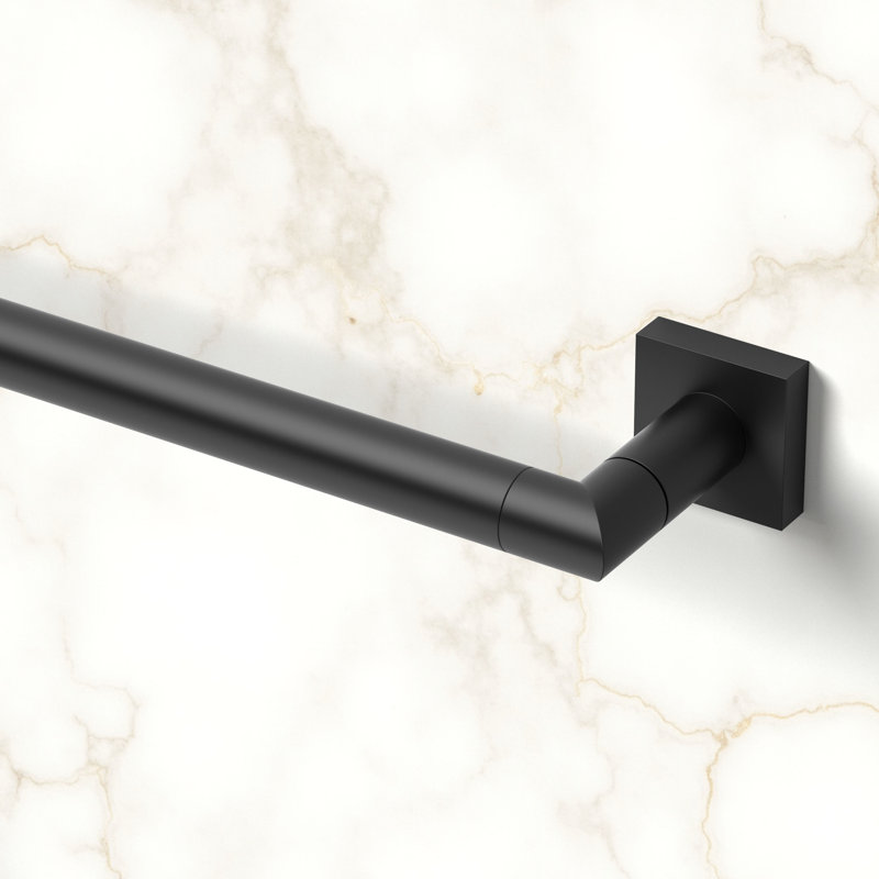 Glam Too Towel Bar, Matte Black, 1.75" H x 31.75" L x 3.25" D
