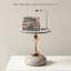 Table d'appoint ronde moderne 17,71 po avec piédestal sculptural