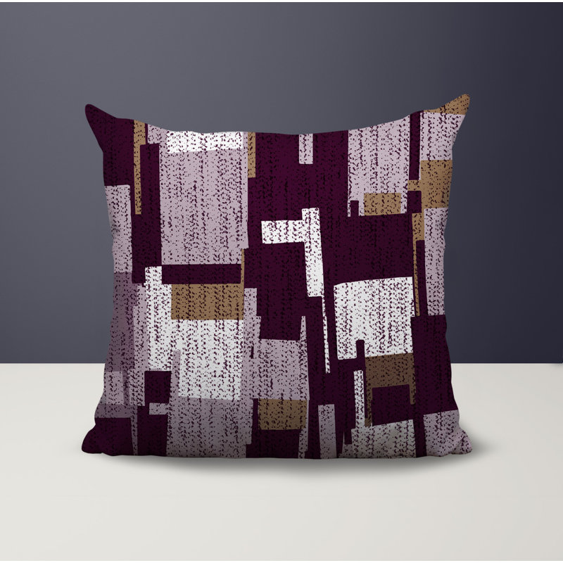 Oreiller réversible Samie, 18 x 18, Mauve