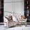 Fauteuil demi-tonneau en chenille de 35,5 po de large Lisbon