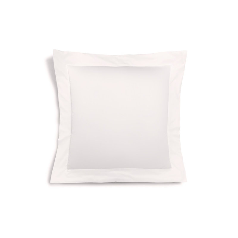 Single Ajour Pillow Sham, White, Euro