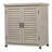 Potting Bench with Storage Cabinet and Metal Table Top for Outdoor Patio-83962981