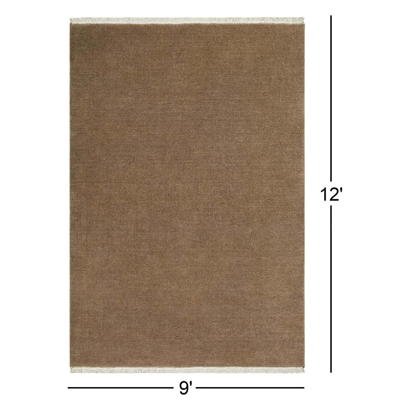 Clio Hand-Loomed Dark Gray Wool Rug, Rectangle 9' x 12'