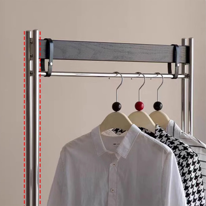 Portemanteau double en acier inoxydable, Noir