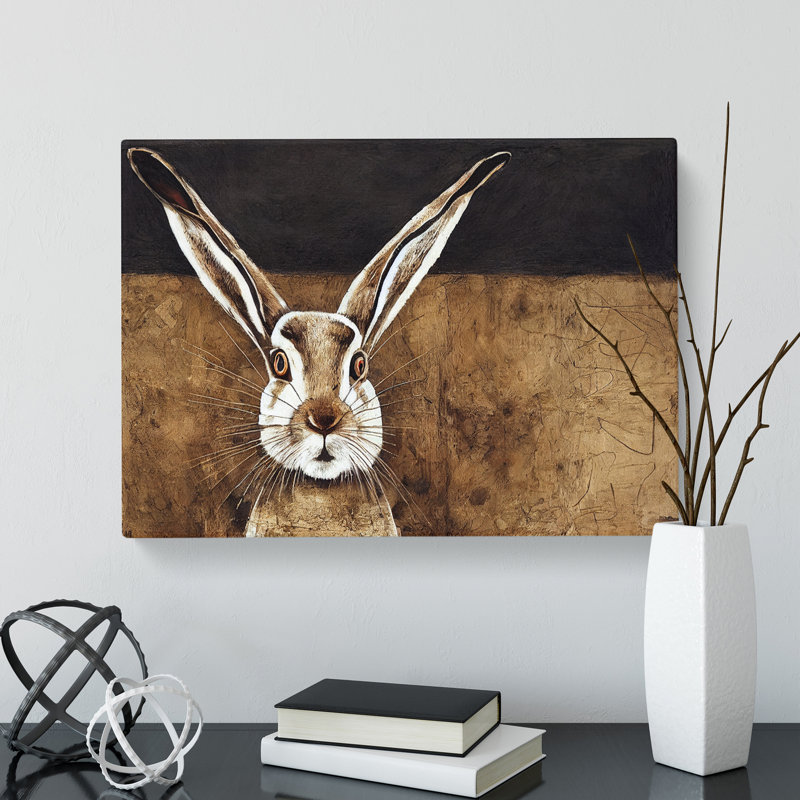 Hare Painting - Wrapped Canvas, 50cm H x 76cm W x 3cm D