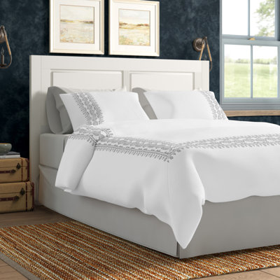 Embroidered Cotton Duvet Cover Set