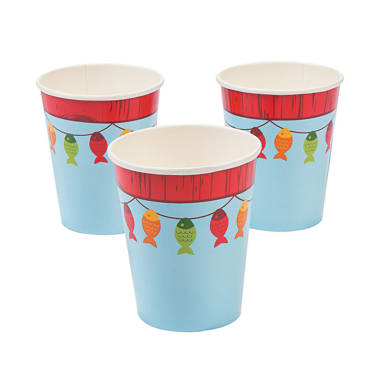 Baseball Shaped Cups with Lids and Straws - Set of 8, Each Holds 6 oz- Sports Party Supplies