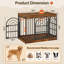Mobilier de caisse robuste pour chien de 39 pouces, table de bout décorative pour animal de compagnie, chenil en bois pour l'intérieur-132922662
