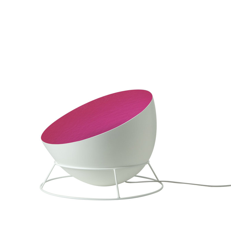 Luna 27.5cm Novelty Floor Lamp, White, White/Magenta