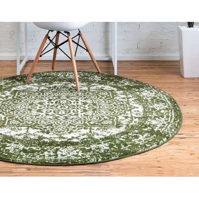 Bungalow Rose Giverny Performance Green Rug & Reviews | Wayfair