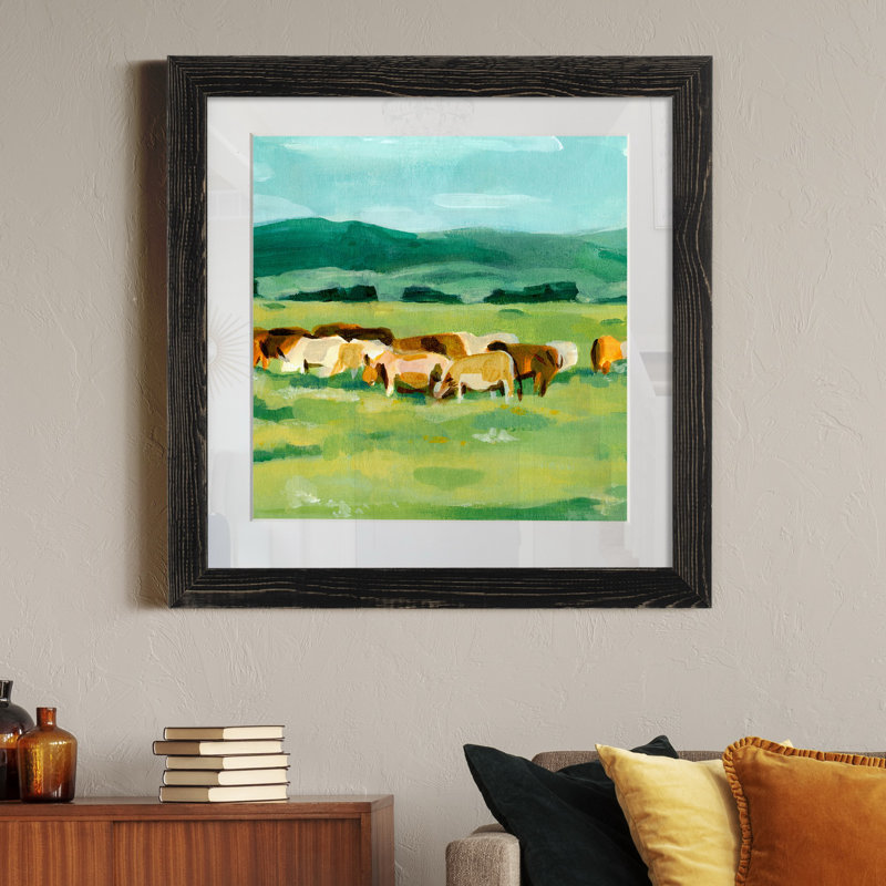 Pastel Fantasy II-impression sur toile encadrée, H 21 po x l 21 po x P 1 po, Cadre noir