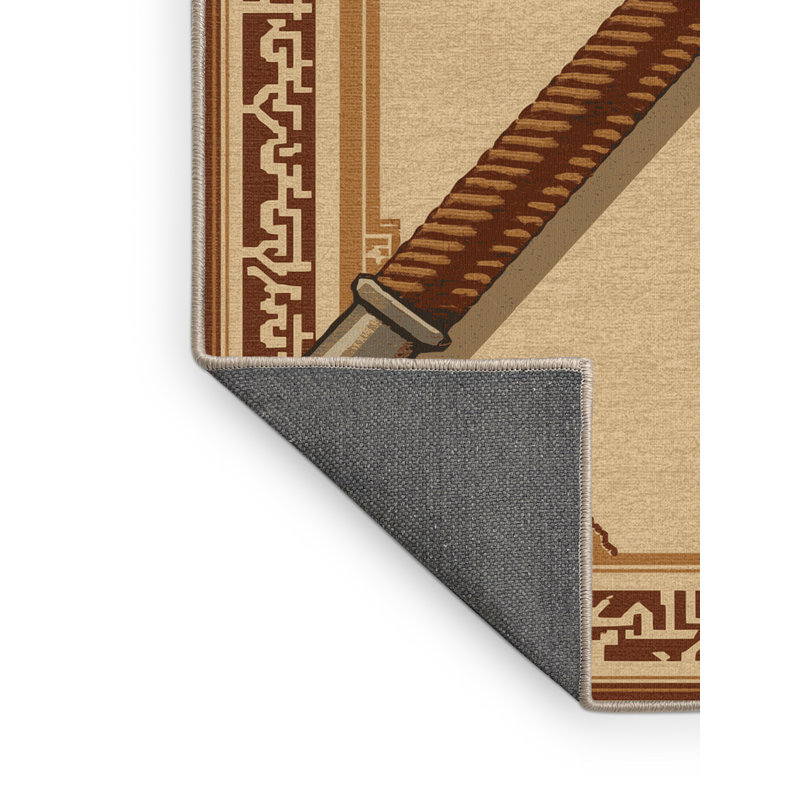 Tapis oriental doux brun moelleux - histoire et civilisation, 2 x 5