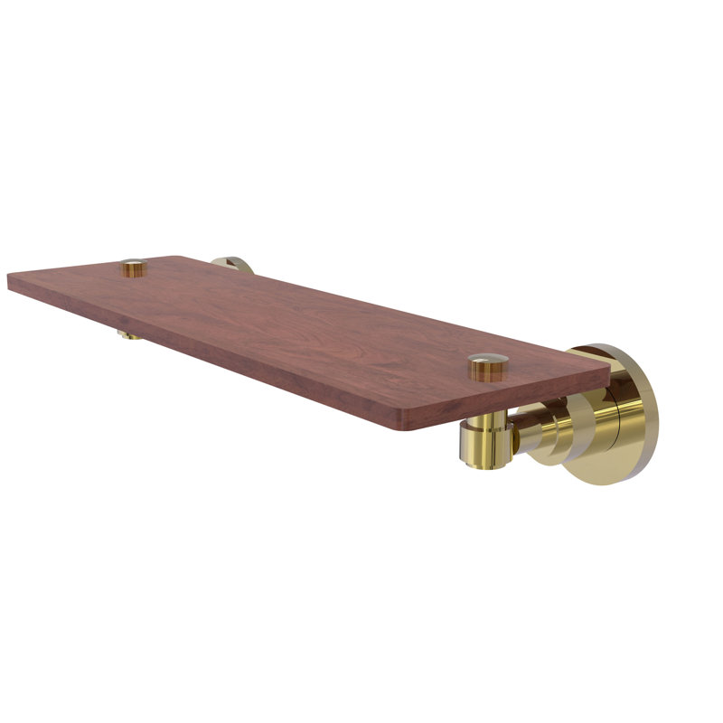 Arviso Accent Shelf, Unlacquered Brass, 2.5" H x 16" W x 5" D