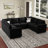 Upholstered 110.2 " U-Shaped Sofa Bed-101957204