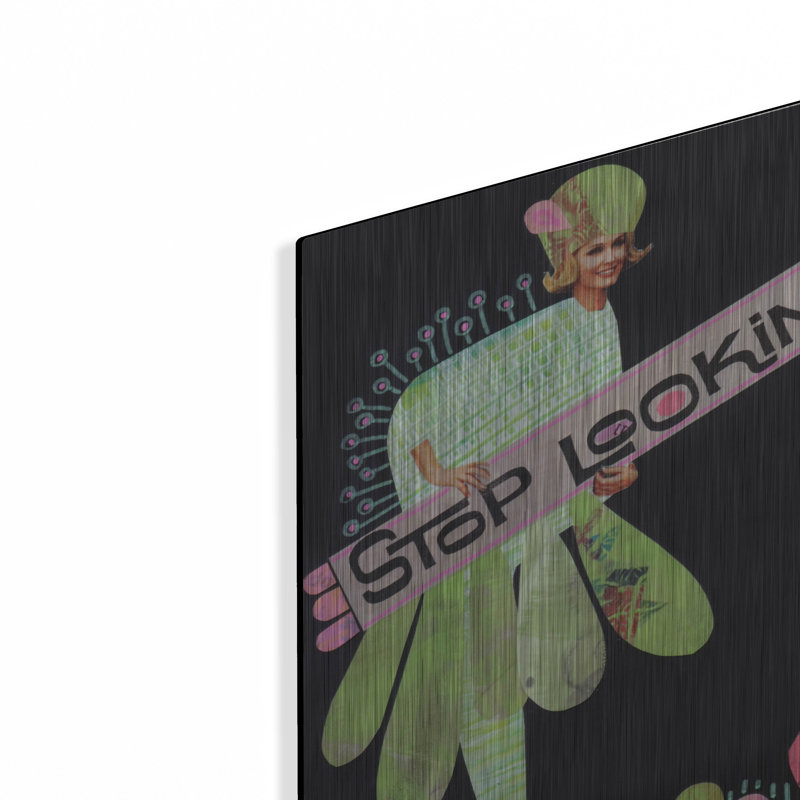  «Stop Look» par Bebe Keith, art mural en métal, 12 po x 16 po, H 16 po x l 12 po
