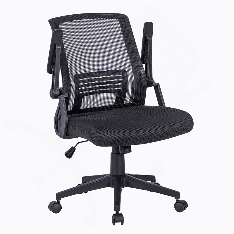 Chaise de bureau avec structure en plastique, plastique, pivotant, support lombaire, hauteur réglable, roulettes