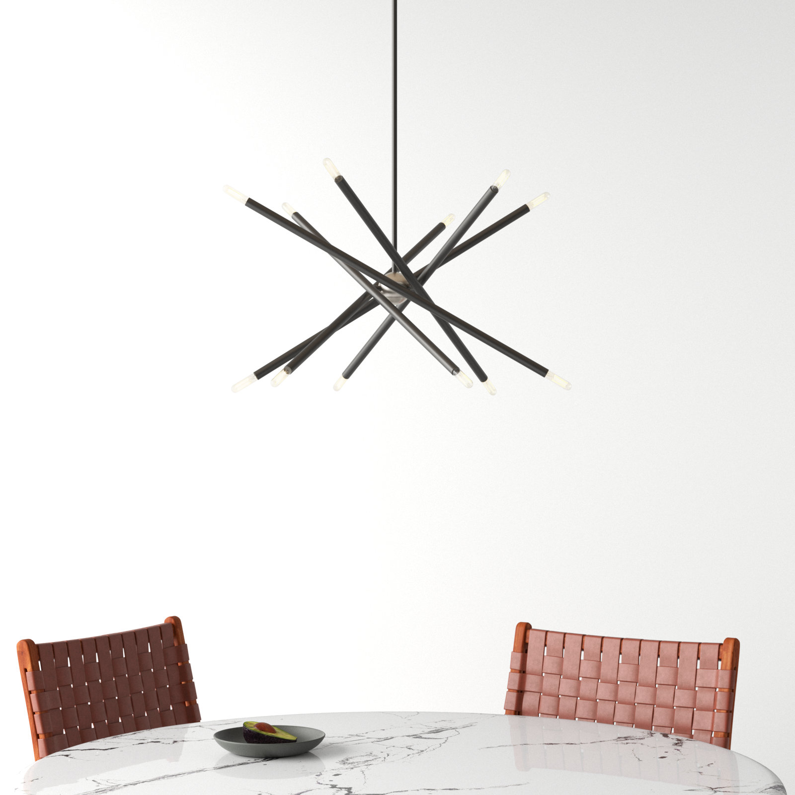 Poco 12 - Light Dimmable Sputnik Chandelier, Scandinavian Gray, 12