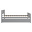 Structure de lit plateforme en bois robuste avec lit gigogne escamotable-759794305