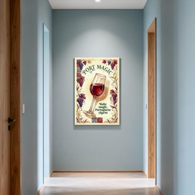 Fashion Port Magic Ruby Wine Grape Vine Pattern