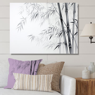 Bambou sauvage noir et blanc V - Bambou, art mural, salon_106636