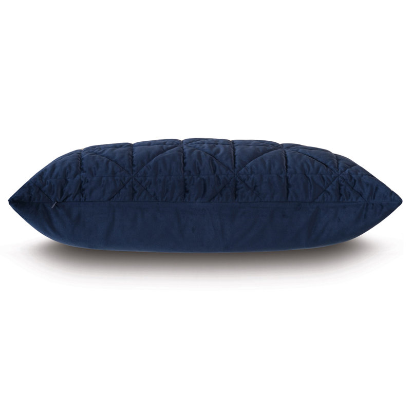 Nova Quilted Velvet Sham, Queen, Indigo
