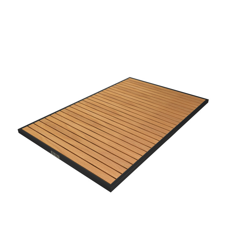 Manufactured Wood Rectangular Square Edge Table Top, 48" L x 32" D, Black/Natural