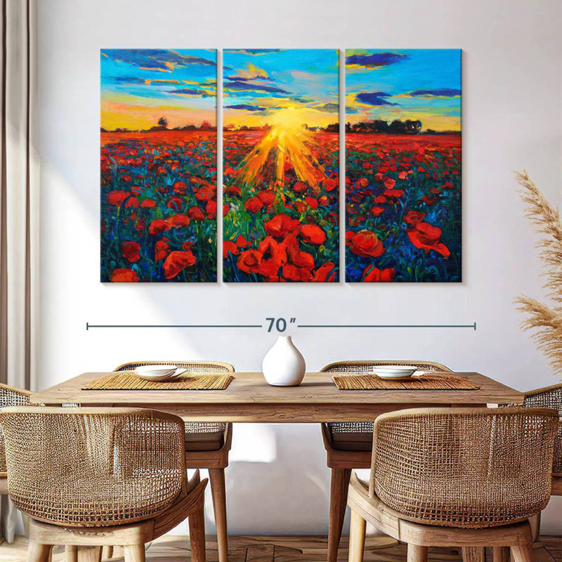 Alvord Poppy Field Golden Hour, H 42 po x l 65 po