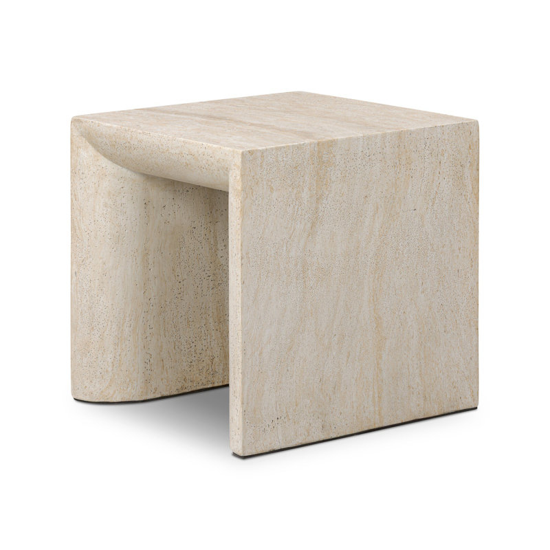 Brad End Table-Faux Travertine