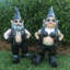 Statue de jardin motard de motards gnomes né-à-tour