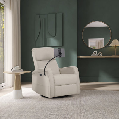 Evolur Maverick Power Recline Glider With Device Holder