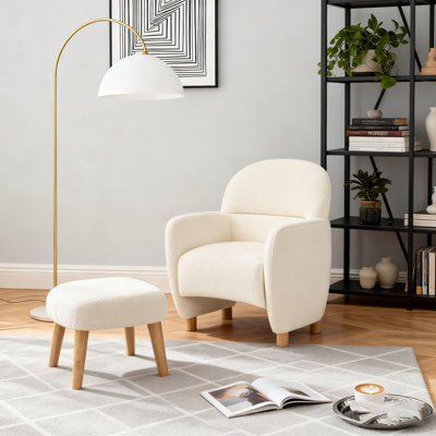 Chaise de loisir rembourrée avec repose-pieds