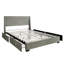 Lit plateforme double avec rangement en velours gris-1073106767-1073106763