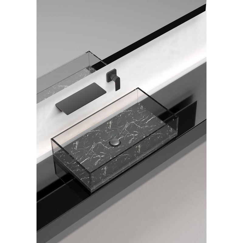 Bathroom Sink Waterfall Faucet Matte Black, Manufactured From Superior Brass, Single For Smooth Water Flow Management, Space Optimized Decoration Valve Produced With Fine Control, Space Layout