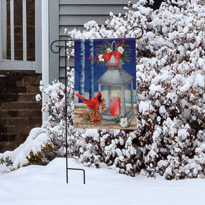 Lanterne et drapeau de jardin Cardinals