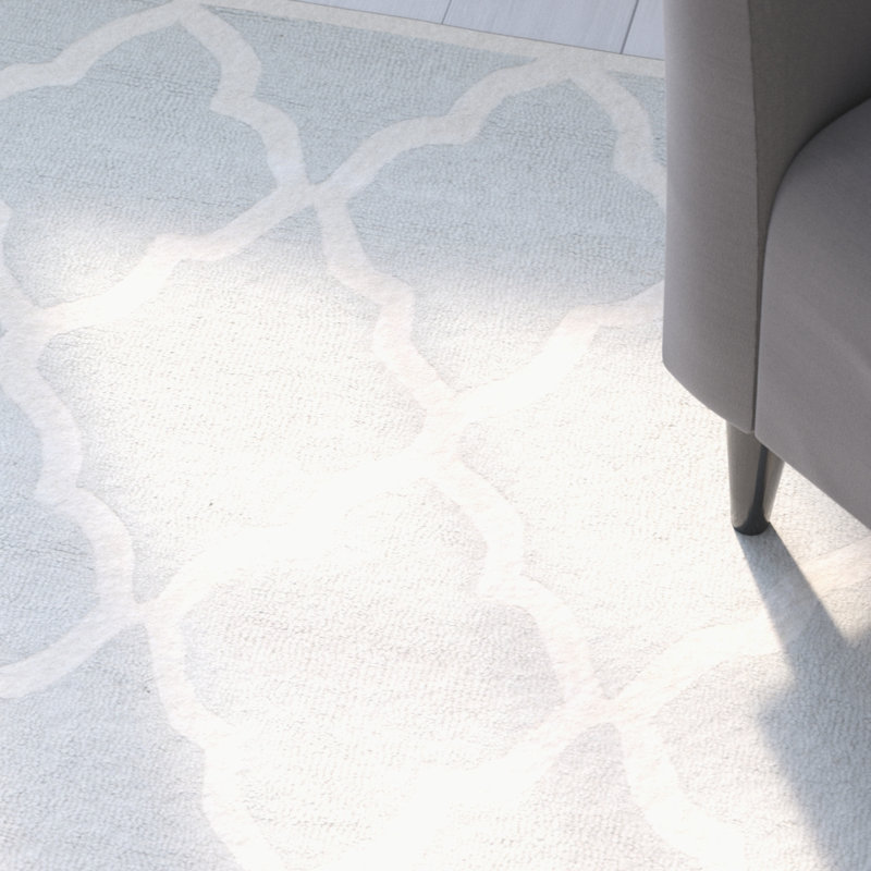 Cannen Hand Tufted Wool Geometric Rug, Rectangle 2' x 3'