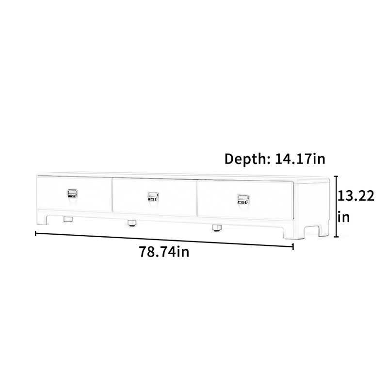 Creamy Style TV Stand, 78.74"