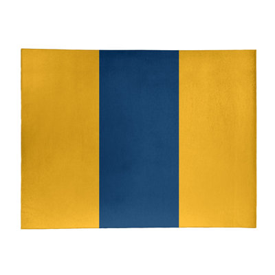 Tapis bleu/jaune